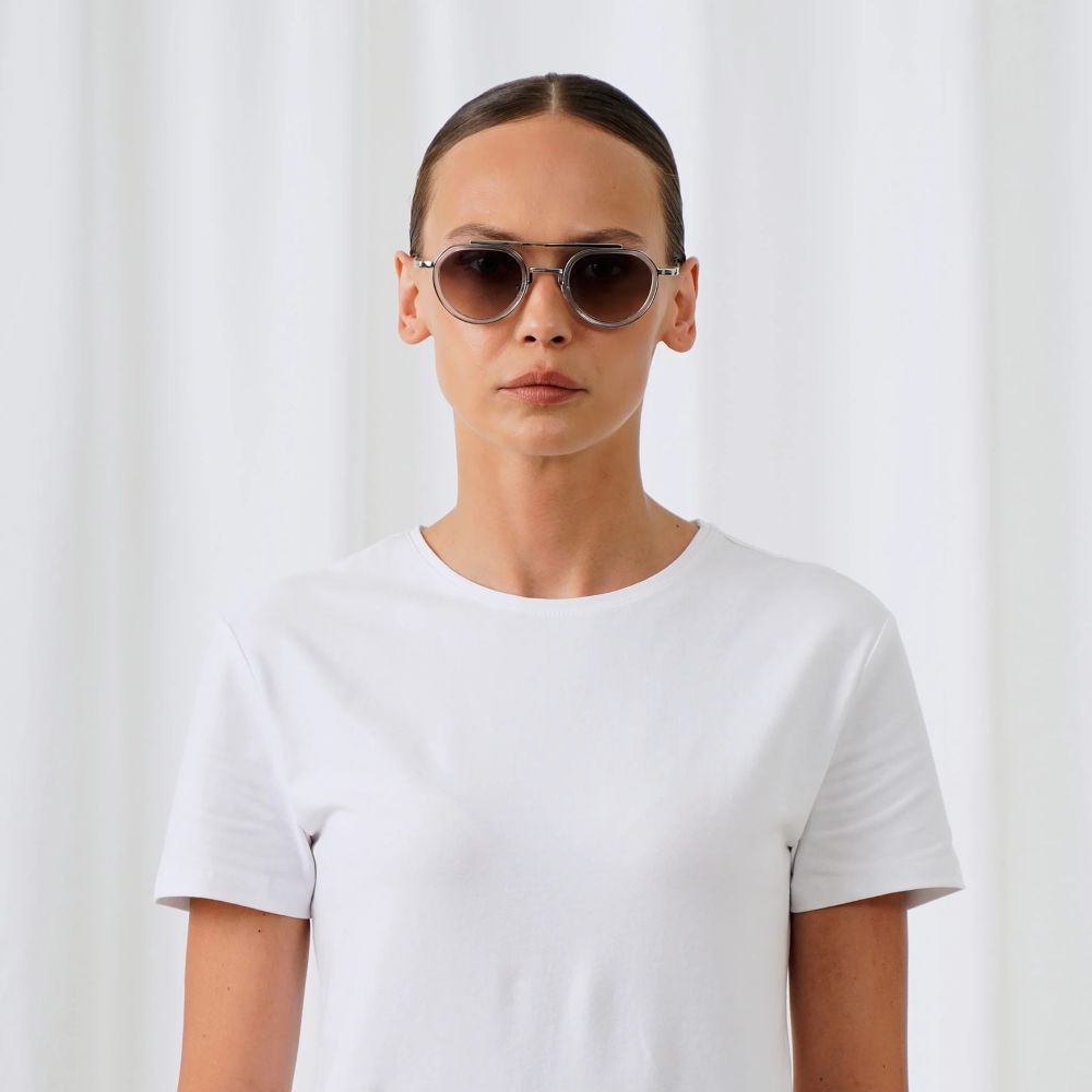 EXPLICIT POETS A20EP3-TEX SILVER&CLEAR with UV PROTECTION UNISEX GLASSES