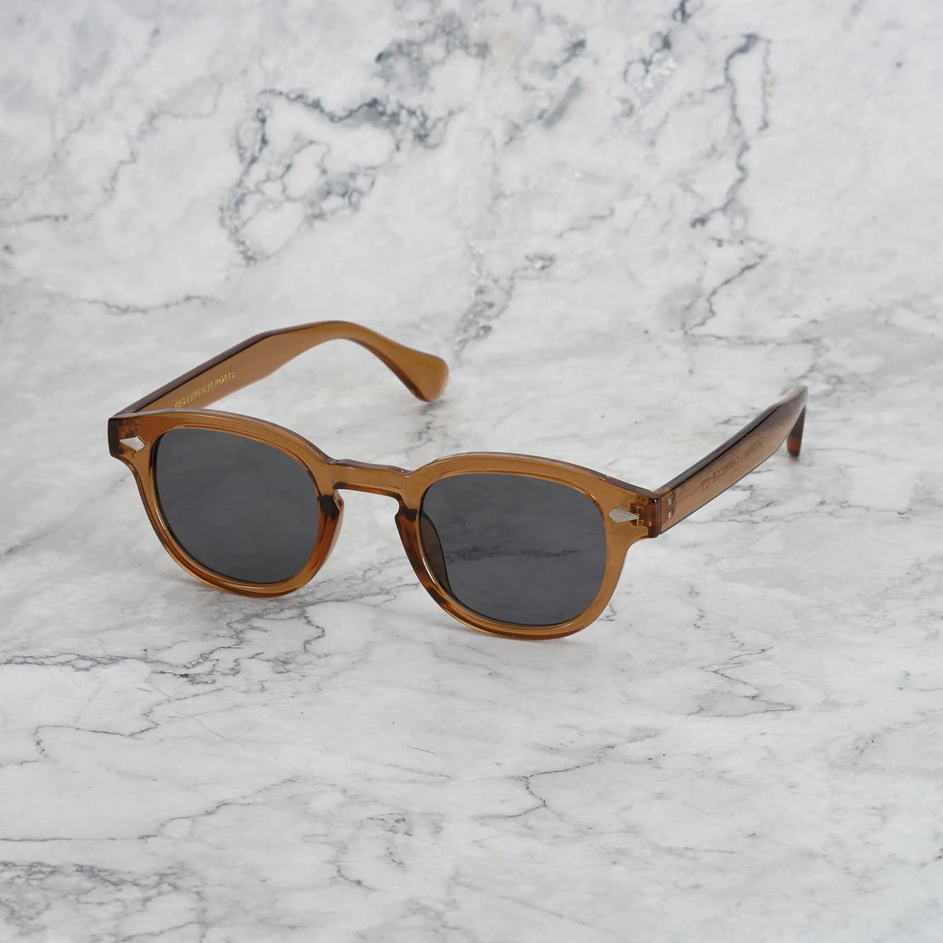 EXPLICIT POETS 2EP49-JOHNNY COLORED BROWN with UV PROTECTION UNISEX GLASSES