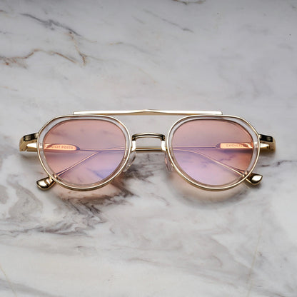 EXPLICIT POETS A20EP4-TEX GOLD&CLEAR with UV PROTECTION UNISEX GLASSES