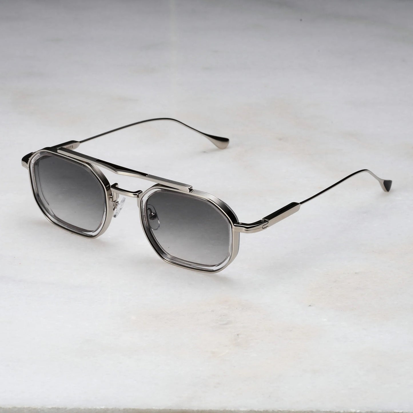 EXPLICIT POETS A21EP3-VEX SILVER&CLEAR with UV PROTECTION UNISEX GLASSES