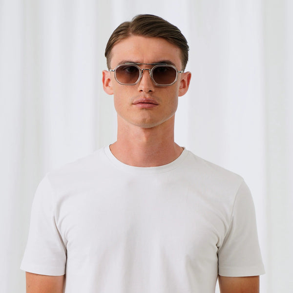 EXPLICIT POETS A21EP3-VEX SILVER&CLEAR with UV PROTECTION UNISEX GLASSES