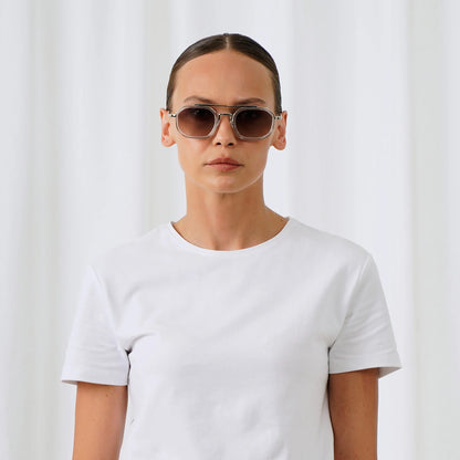 EXPLICIT POETS A21EP3-VEX SILVER&CLEAR with UV PROTECTION UNISEX GLASSES