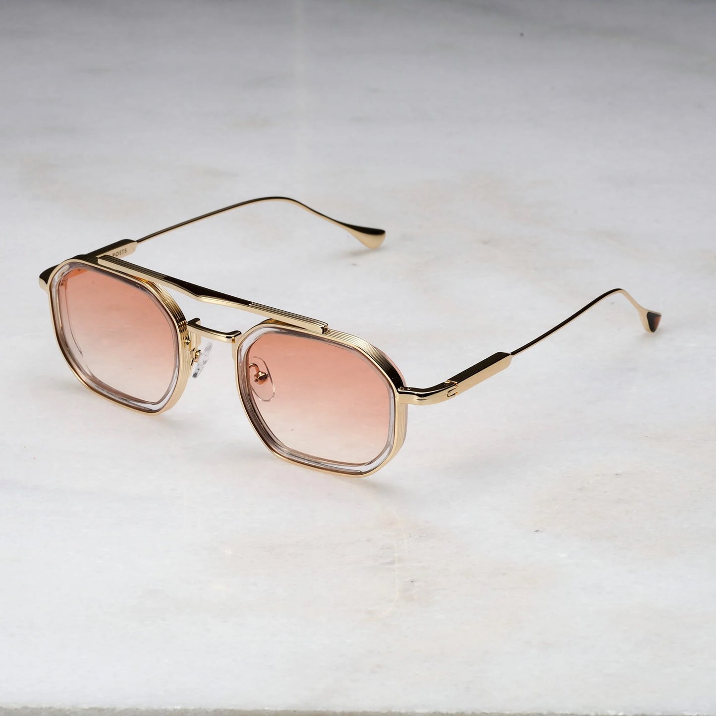 EXPLICIT POETS A21EP4-VEX GOLD&CLEAR with UV PROTECTION UNISEX GLASSES