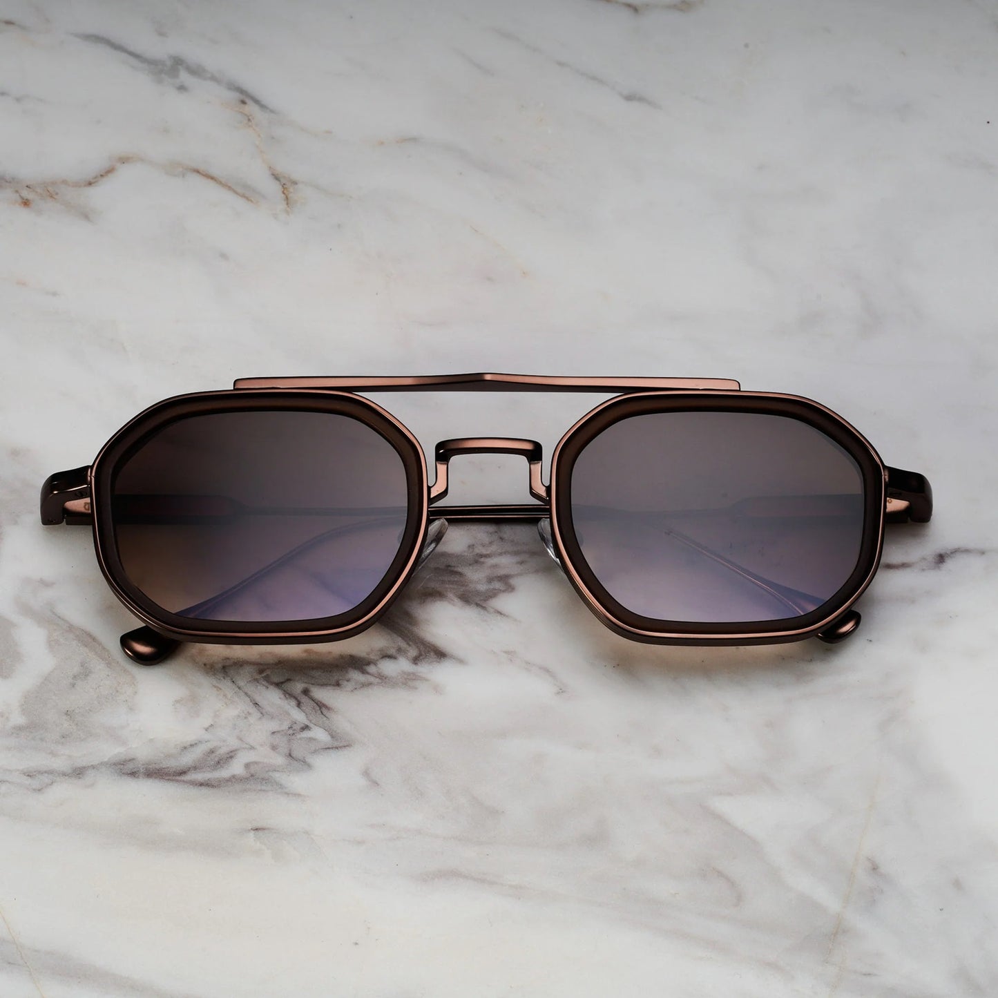 EXPLICIT POETS A21EP5M-VEX MATT BRONZE&MATT BROWN with UV PROTECTION UNISEX GLASSES