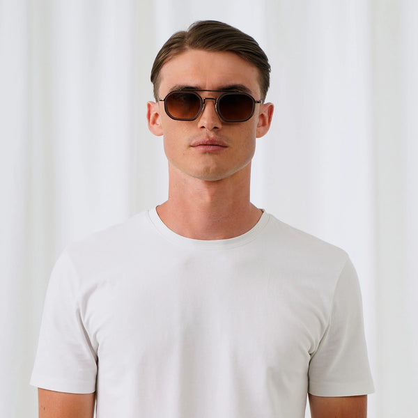 EXPLICIT POETS A21EP5M-VEX MATT BRONZE&MATT BROWN with UV PROTECTION UNISEX GLASSES