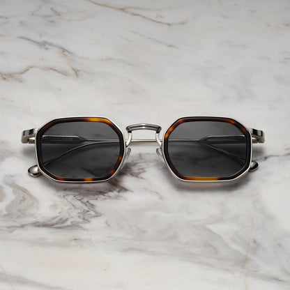 EXPLICIT POETS A8EP7-LEX SILVER&TORTOISE with UV PROTECTION UNISEX GLASSES