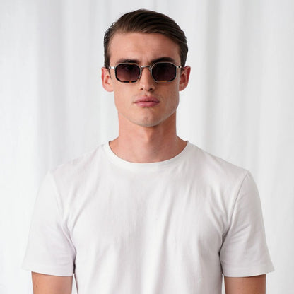 EXPLICIT POETS A8EP7-LEX SILVER&TORTOISE with UV PROTECTION UNISEX GLASSES