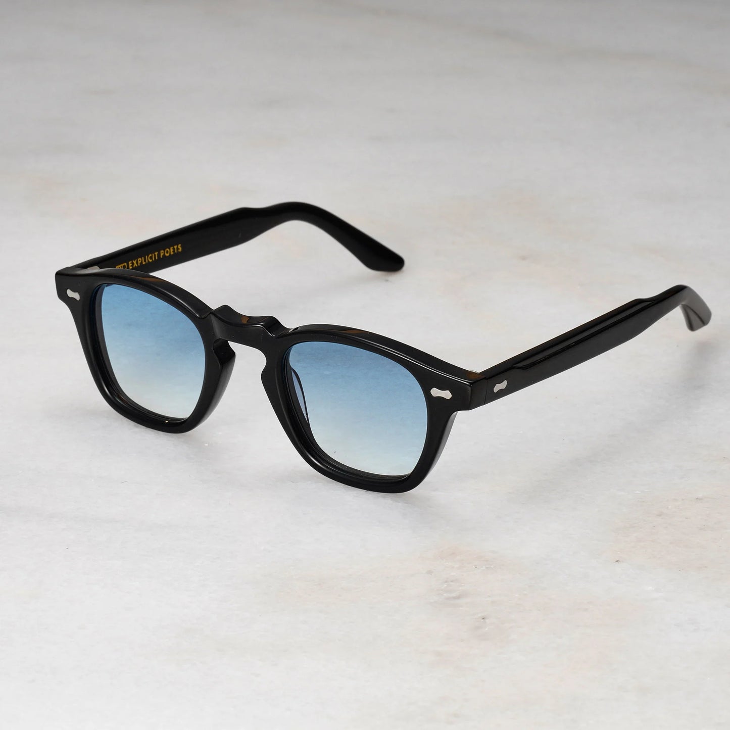 EXPLICIT POETS ANDREW CHAMPAGNE-GRADIENT BLUE SUNGLASSES