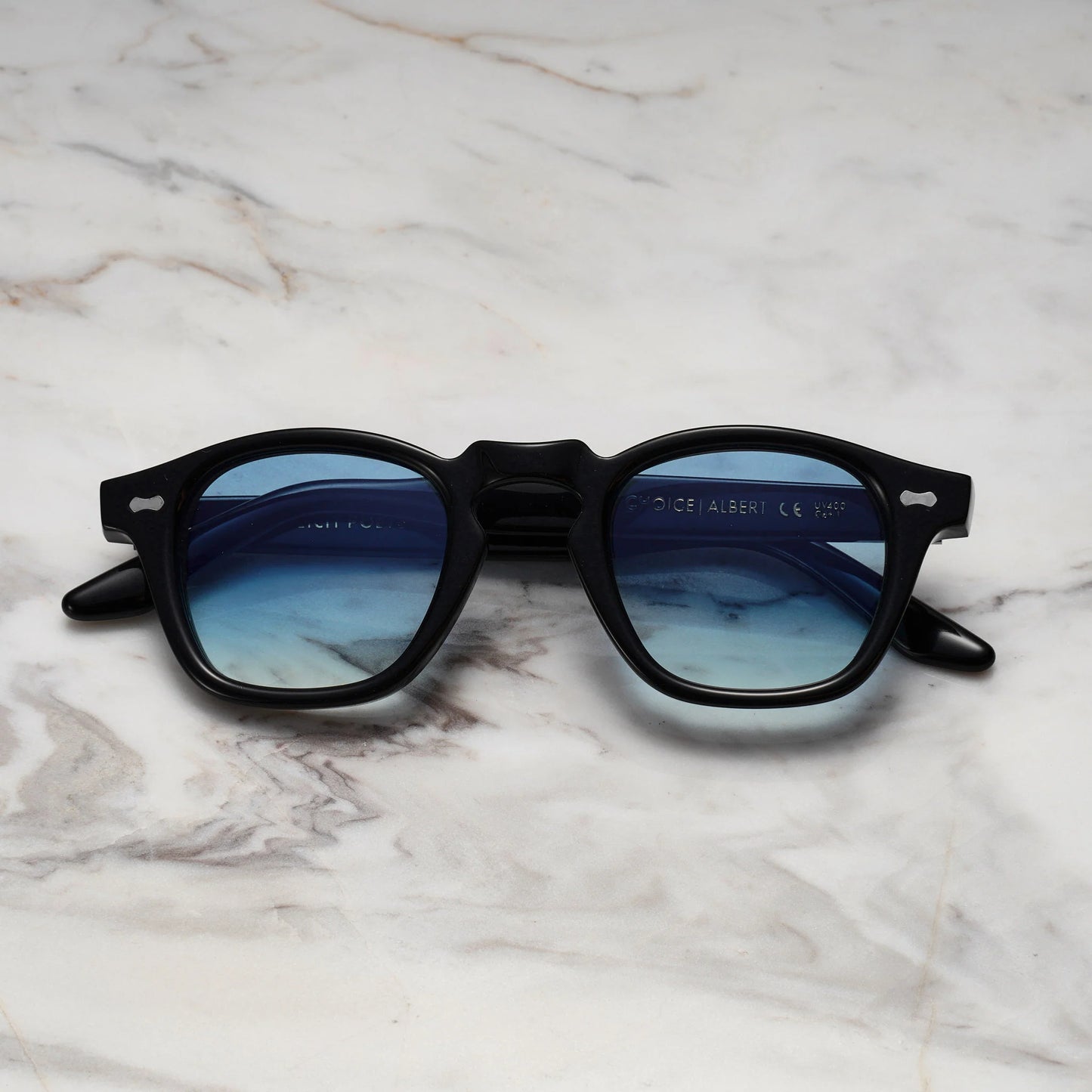 EXPLICIT POETS ANDREW CHAMPAGNE-GRADIENT BLUE SUNGLASSES