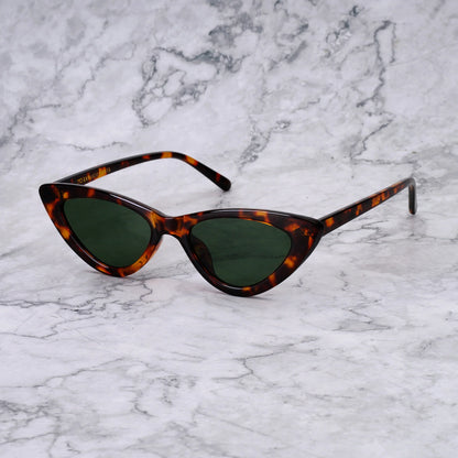 EXPLICIT POETS BELLA TORTOISE-GREEN SUNGLASSES