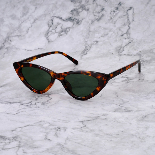EXPLICIT POETS BELLA TORTOISE-GREEN SUNGLASSES