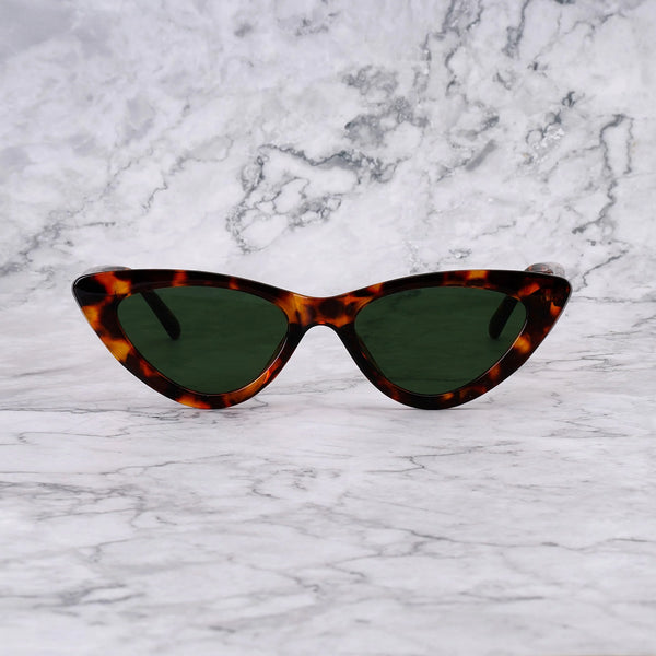 EXPLICIT POETS BELLA TORTOISE-GREEN SUNGLASSES