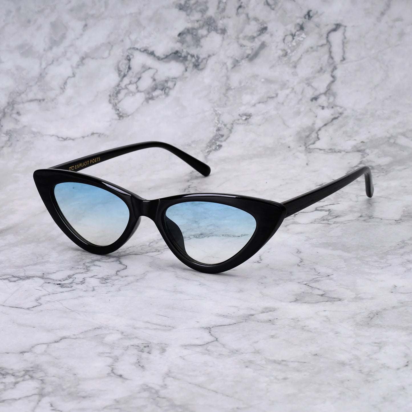 EXPLICIT POETS BELLA TORTOISE-GRADIENT BLUE SUNGLASSES