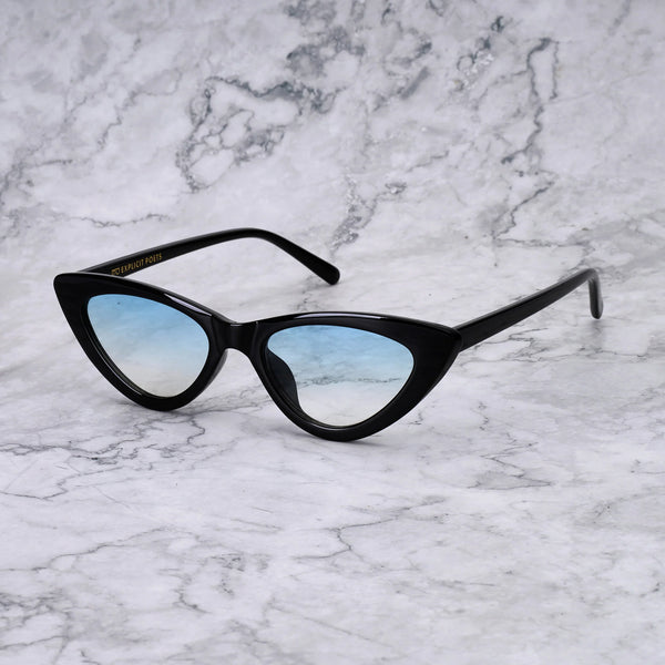 EXPLICIT POETS BELLA TORTOISE-GRADIENT BLUE SUNGLASSES