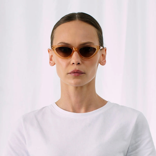 EXPLICIT POETS BELLA CHAMPAGNE-GRADIENT BROWN SUNGLASSES