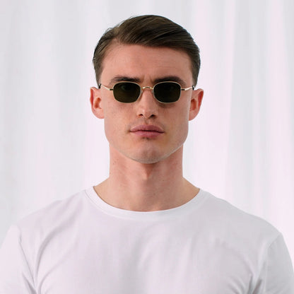 EXPLICIT POETS CRUZ MATTGOLD-GREEN SUNGLASSES