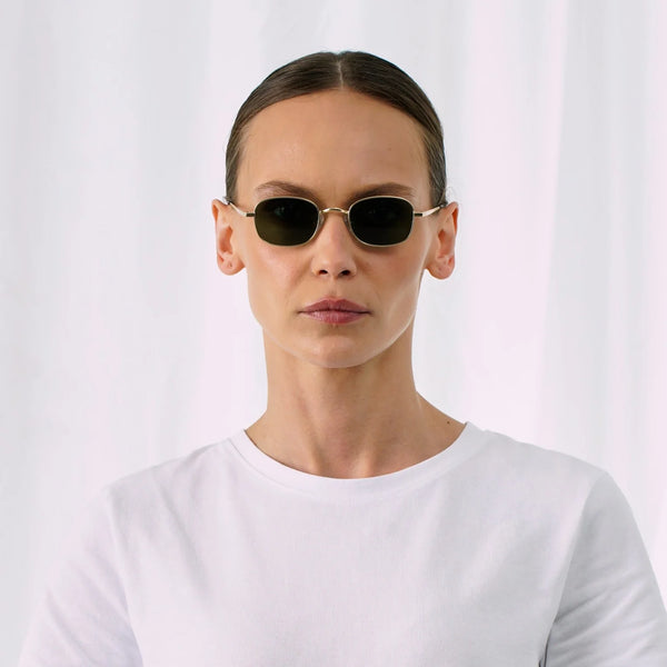 EXPLICIT POETS CRUZ MATTGOLD-GREEN SUNGLASSES