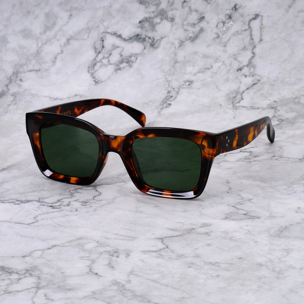 EXPLICIT POETS GRACE TORTOISE-GREEN SUNGLASSES