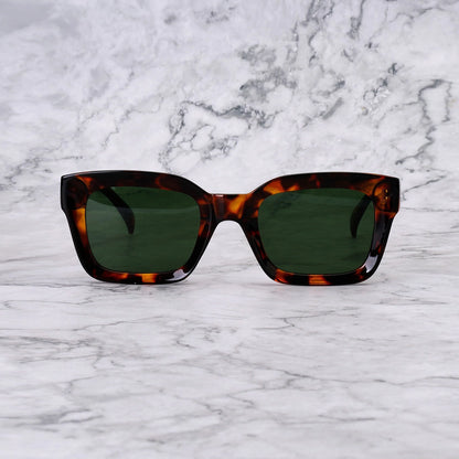 EXPLICIT POETS GRACE TORTOISE-GREEN SUNGLASSES