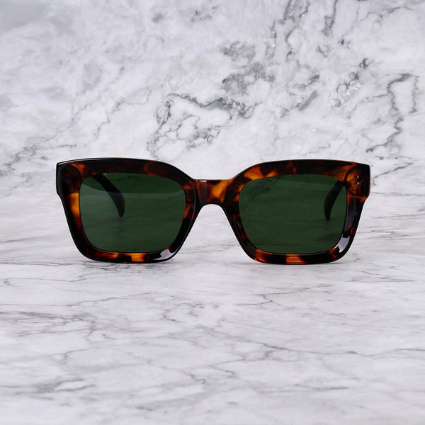 EXPLICIT POETS GRACE TORTOISE-GREEN SUNGLASSES