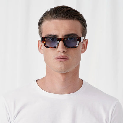 EXPLICIT POETS JIMMY TORTOISE-BLUE SUNGLASSES