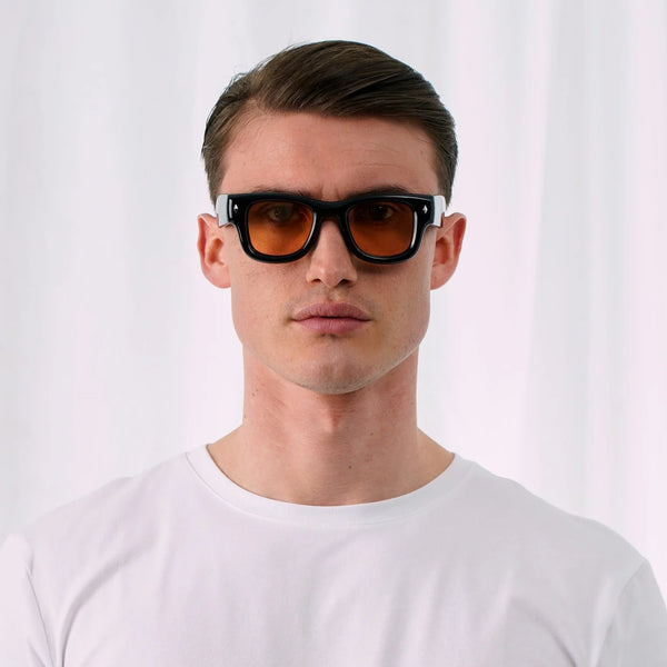 EXPLICIT POETS KAYA BLACK-PEACH SUNGLASSES