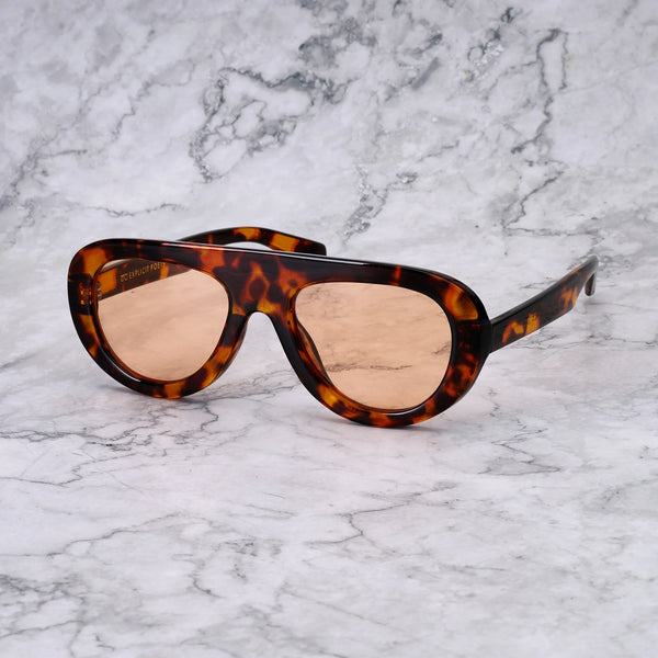 EXPLICIT POETS LENNY TORTOISE-PEACH SUNGLASSES