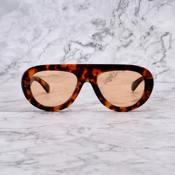 EXPLICIT POETS LENNY TORTOISE-PEACH SUNGLASSES