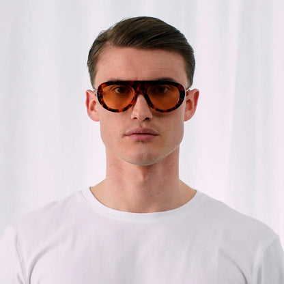 EXPLICIT POETS LENNY TORTOISE-PEACH SUNGLASSES