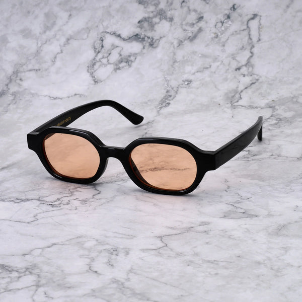 EXPLICIT POETS NICO BLACK-PEACH SUNGLASSES