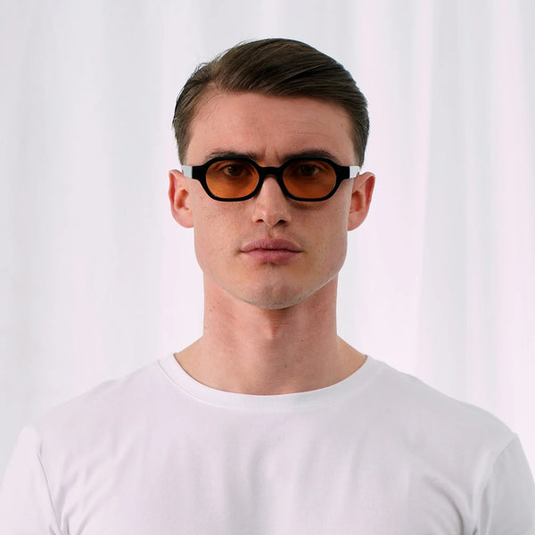 EXPLICIT POETS NICO BLACK-PEACH SUNGLASSES