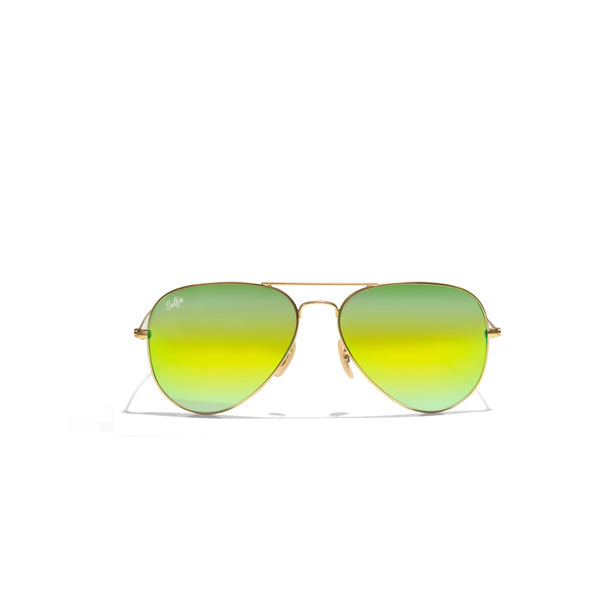 Selfie Aviator Yellow Gold  Frame with UV 400 Sunglasses, SE3025-014