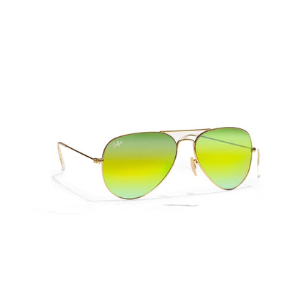 Selfie Aviator Yellow Gold  Frame with UV 400 Sunglasses, SE3025-014
