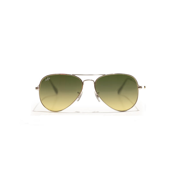 Selfie Aviator Green Gold  Frame with UV 400 Sunglasses, SE3025-015