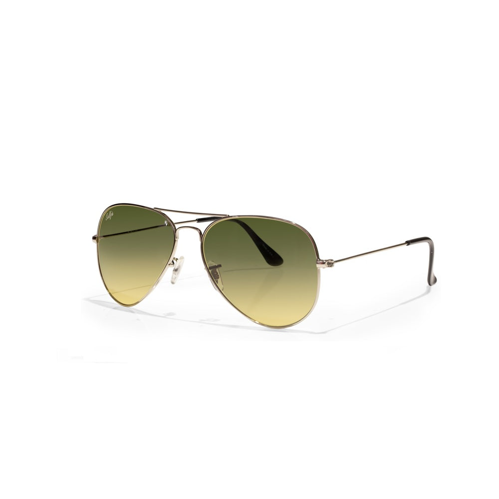 Selfie Aviator Green Gold  Frame with UV 400 Sunglasses, SE3025-015