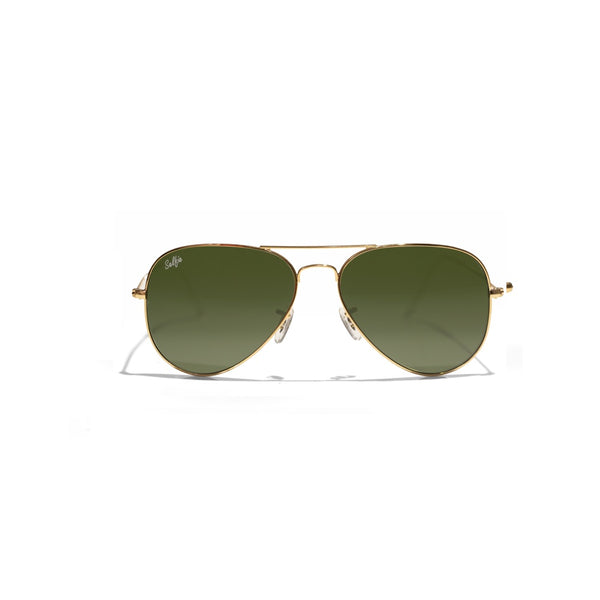 Selfie Aviator Green Gold  Frame with  Sunglasses, SE3025-021