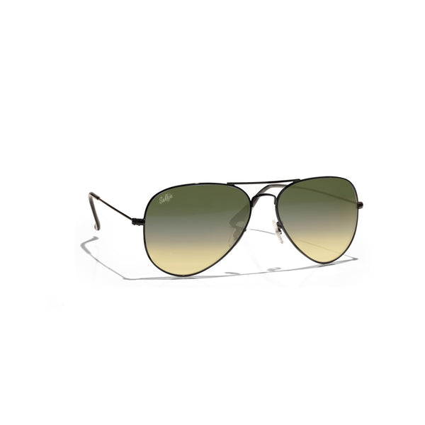 Selfie Aviator Green Black  Frame with  Sunglasses, SE3025-023