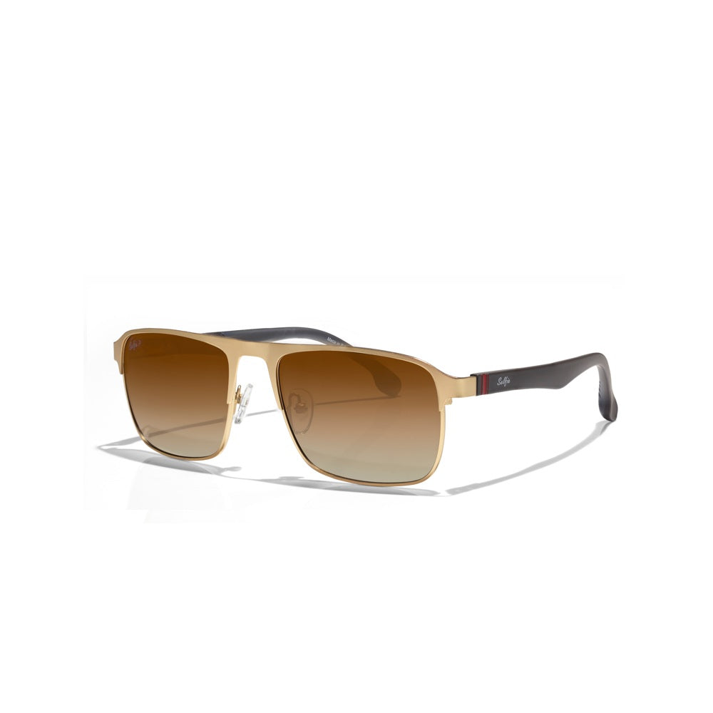 Selfie Polarized Brown Lense  Gold Frame Sunglasses, SE8211-C3