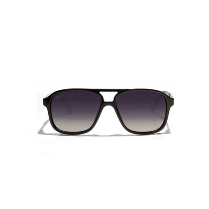 Selfie Polarized Black Lense Shiny Black Frame Sunglasses, SE8223-C1