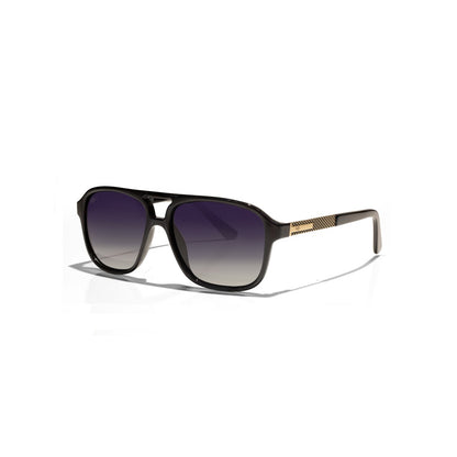 Selfie Polarized Black Lense Shiny Black Frame Sunglasses, SE8223-C1