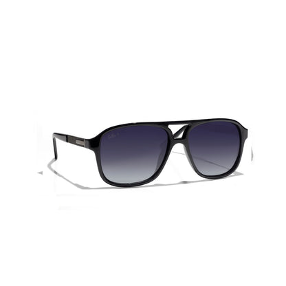 Selfie Polarized Black Lense Shiny Black Frame Sunglasses,