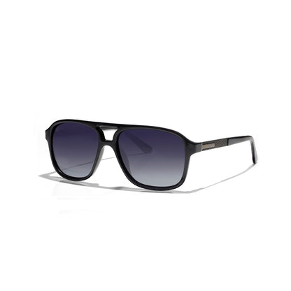 Selfie Polarized Black Lense Shiny Black Frame Sunglasses,