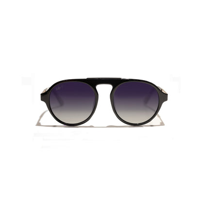 Selfie Polarized Black Lense Shiny Black Frame Sunglasses