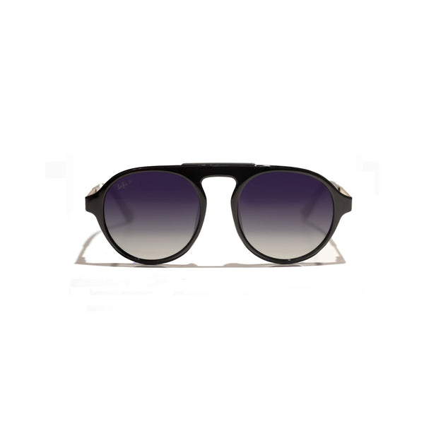 Selfie Polarized Black Lense Shiny Black Frame Sunglasses