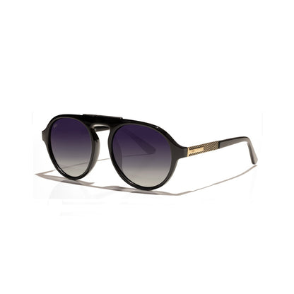 Selfie Polarized Black Lense Shiny Black Frame Sunglasses
