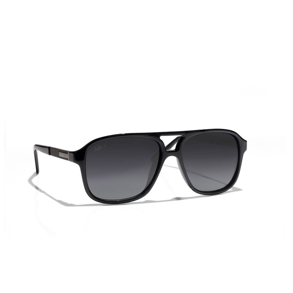 Selfie Polarized Black Lense Shiny Black Frame Sunglasses