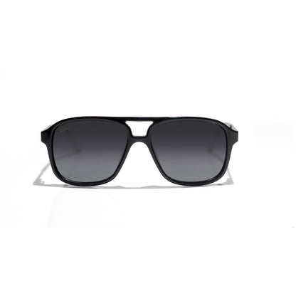 Selfie Polarized Black Lense Shiny Black Frame Sunglasses