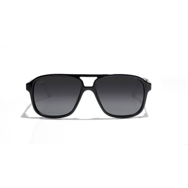 Selfie Polarized Black Lense Shiny Black Frame Sunglasses