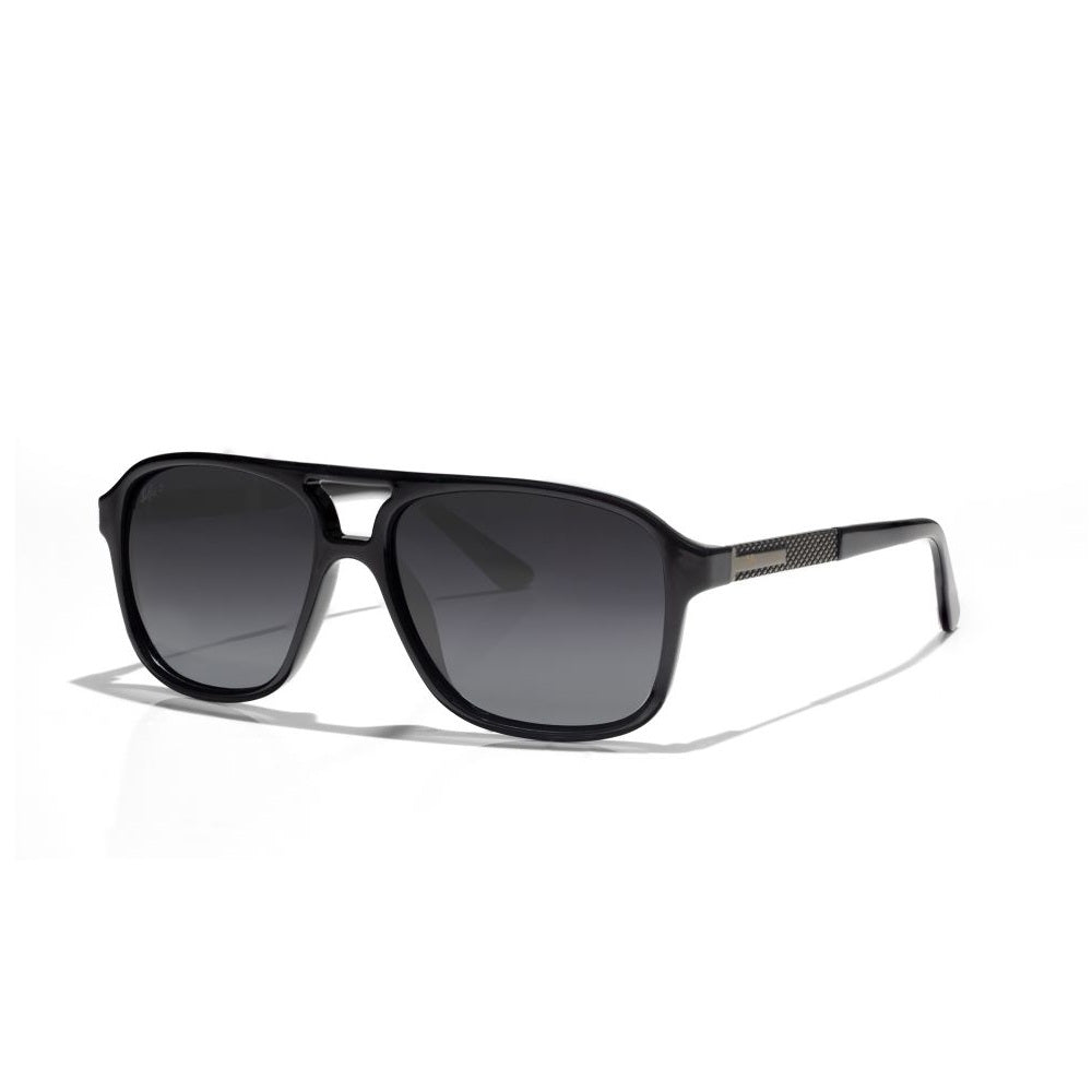 Selfie Polarized Black Lense Shiny Black Frame Sunglasses
