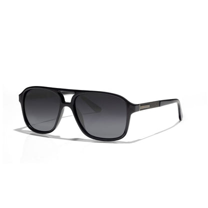 Selfie Polarized Black Lense Shiny Black Frame Sunglasses